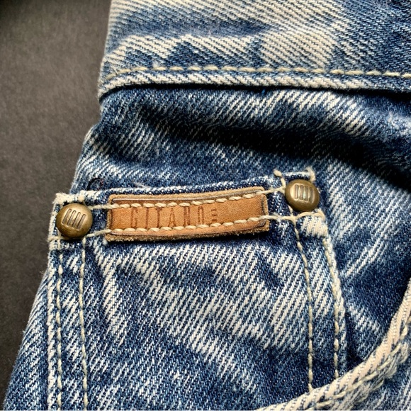 v i n t a g e :: Gitano Distressed Acid Wash Denim Mini Skirt - Picture 9 of 12